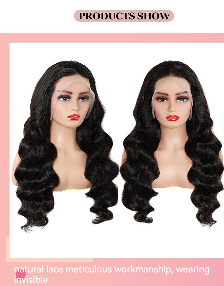 Discover premium beauty with our long hair front lace wig, meticulously crafted from authentic human hair in a 13x4 lace style for a natural and realistic appearance